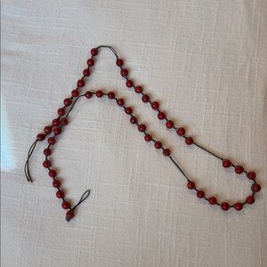 Elegant Red Beaded Necklace
